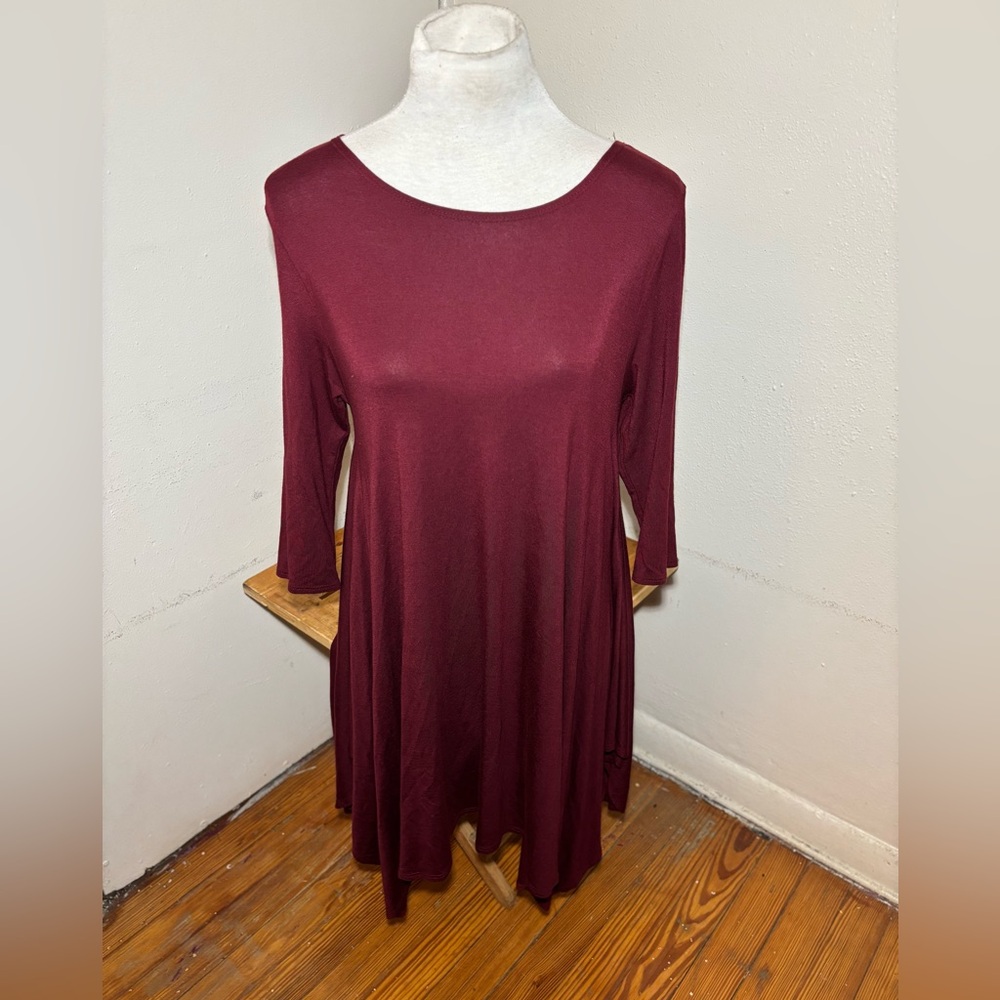 Isaac Liev 3/4 Sleeve Swing Dress